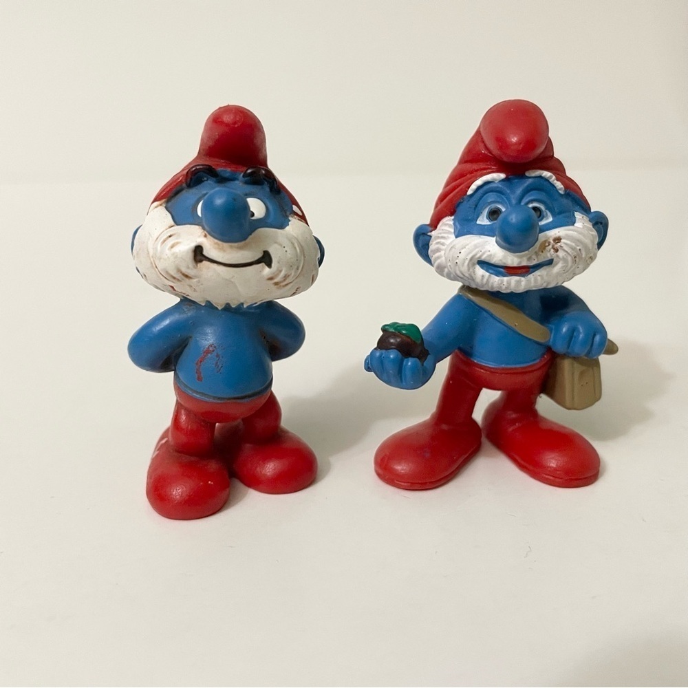 Lot of 2 Papa Smurf Toys Smurfs Figures